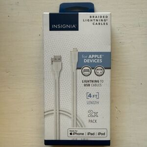 4ft Insignia Lightning Cables